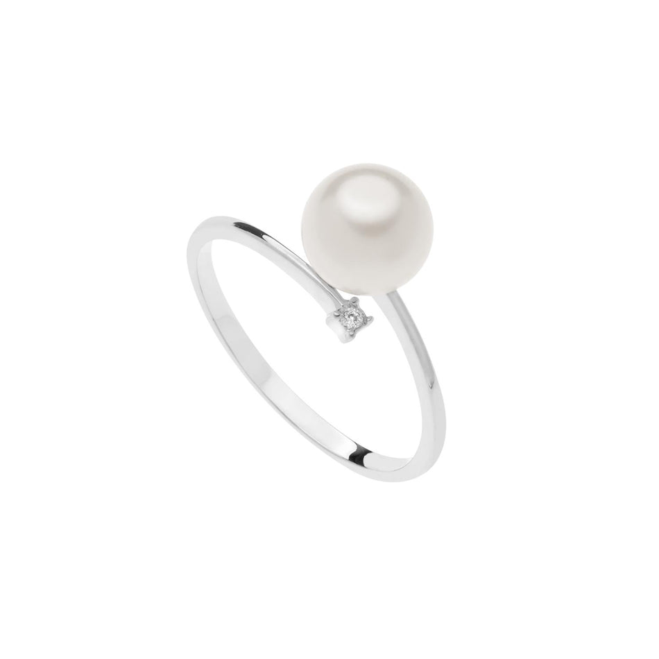 Anello perla e diamante COMETE GIOIELLI ANP 393|bonini-gioielli