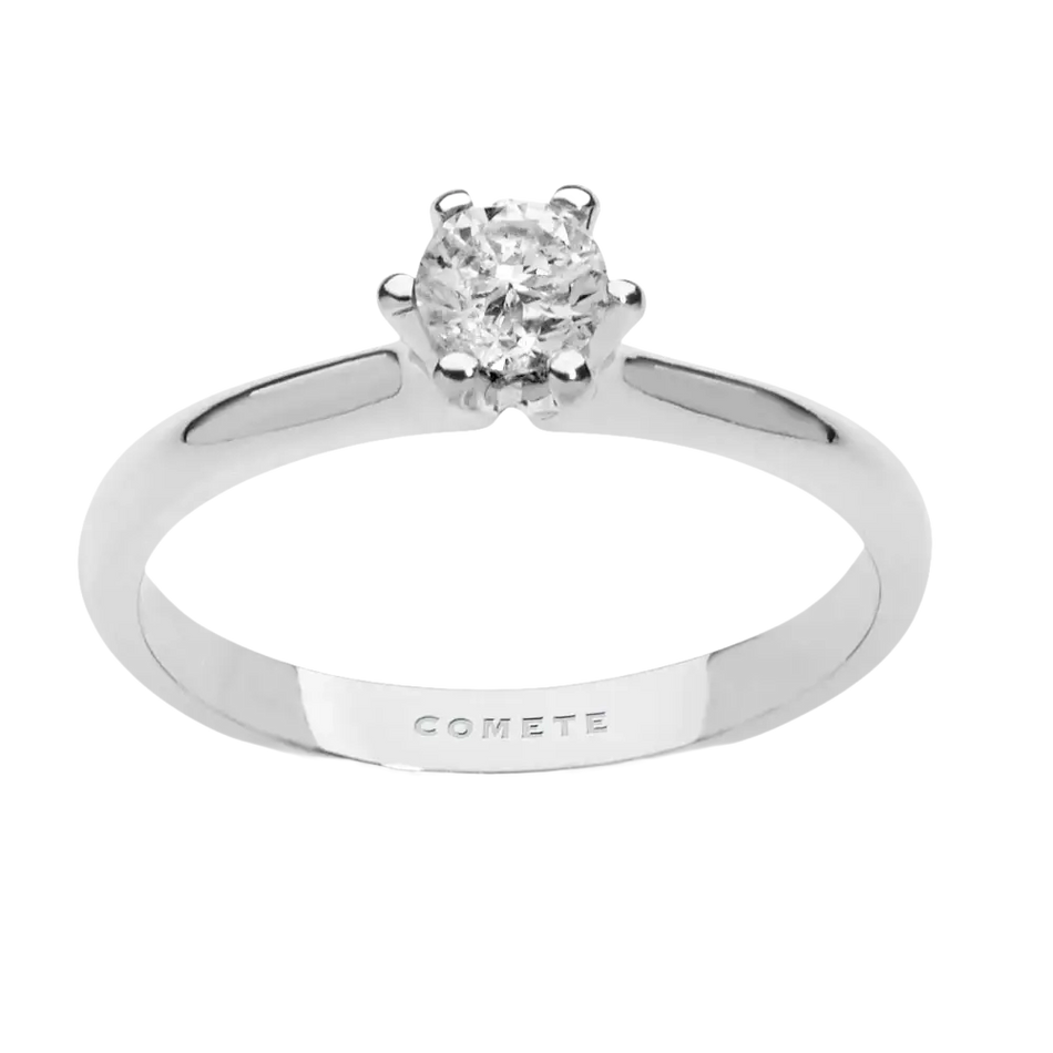 Anello COMETE solitario in argento con diamante ct 0,21 ANB 2087 elegante