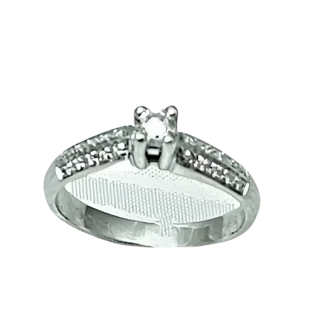 Anello da fidanzamento in oro e diamanti UNOAERRE con diamante argento brillante