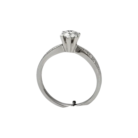 Anello di fidanzamento diamante ct 0,51+ct 0,11 Salvini con anello in argento e diamante