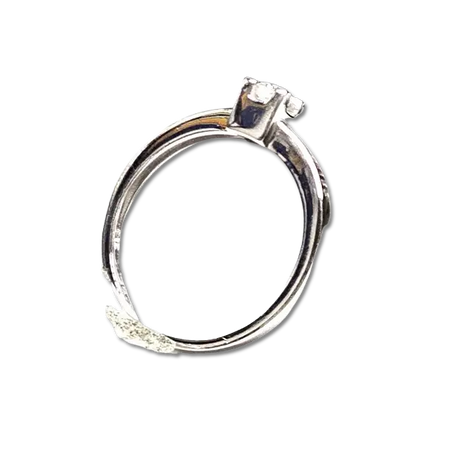 anello oro bianco con diamante solitario ct 0,18 H di Bliss|bonini-gioielli