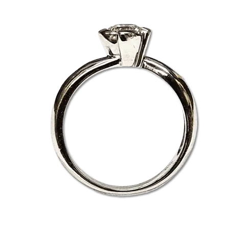 Anello oro bianco con diamante solitario ct 0,55|bonini-gioielli