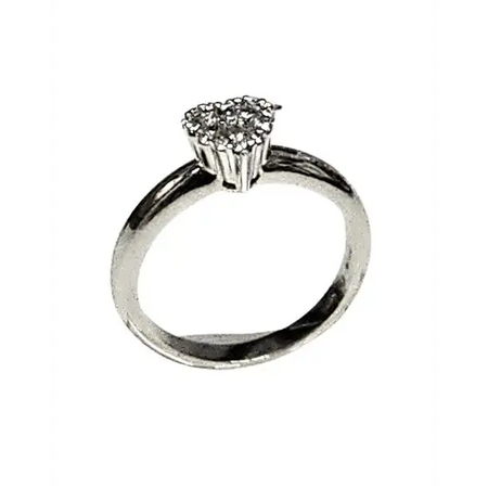 Anello oro bianco cuore diamanti ct 0,29 di Salvini - Gioielleria Bonini