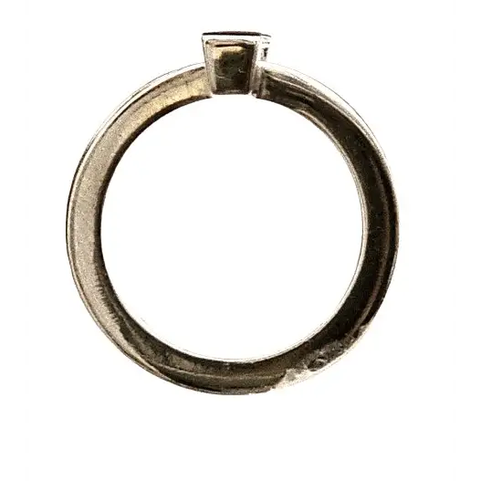 Anello oro bianco diamante princess ct 0,18 CEVA - Gioielleria Bonini