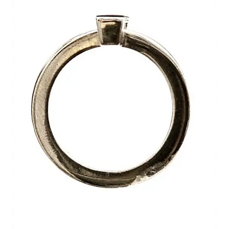 Anello oro bianco diamante princess ct 0,18 CEVA - Gioielleria Bonini