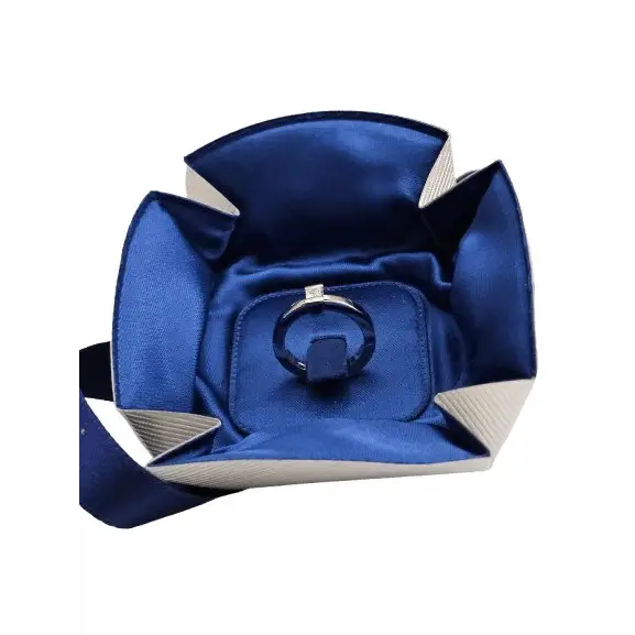 Anello oro bianco diamante princess ct 0,18 CEVA - Gioielleria Bonini