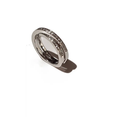 anello oro bianco e diamanti Intreccio Salvini |bonini-gioielli