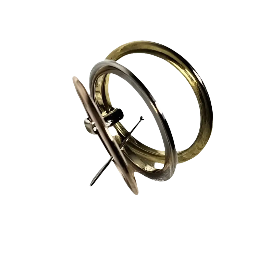 Tre anelli metallici di puzzle nel Anello Oro con Diamanti Salvini ct 0,07