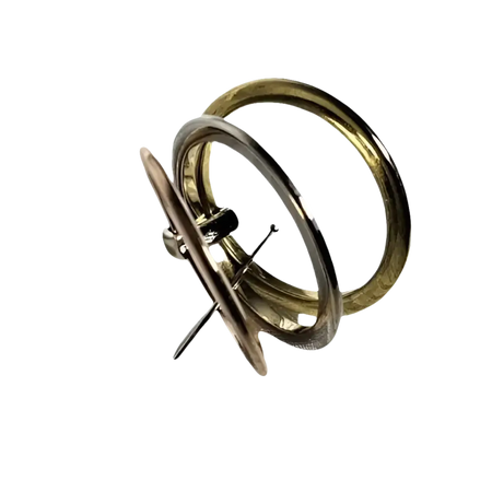 Tre anelli metallici di puzzle nel Anello Oro con Diamanti Salvini ct 0,07