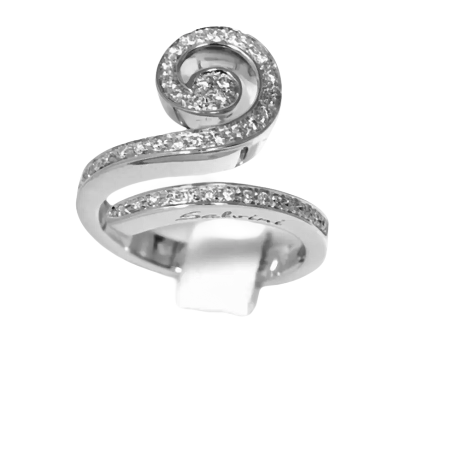 Anello oro e diamanti Riccio e Capriccio Salvini con anello a spirale incastonato di diamanti