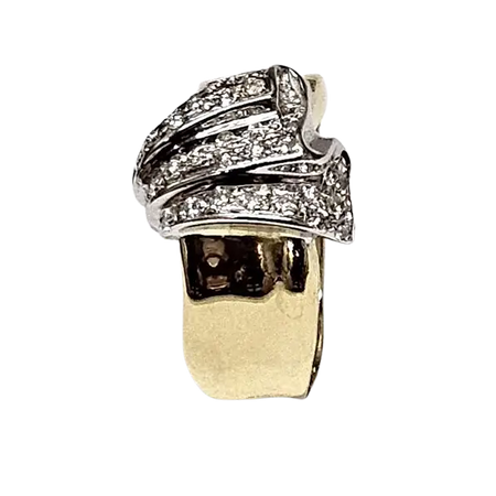 anello oro giallo 750/1000 e 32 diamanti ct 0,48|bonini-gioielli