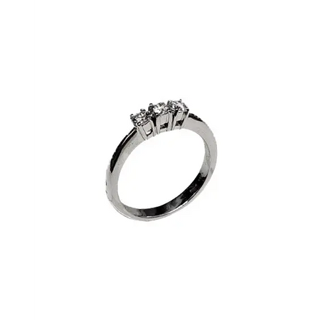 Anello Tre Diamanti ct 0,45 oro bianco Salvini - Gioielleria Bonini