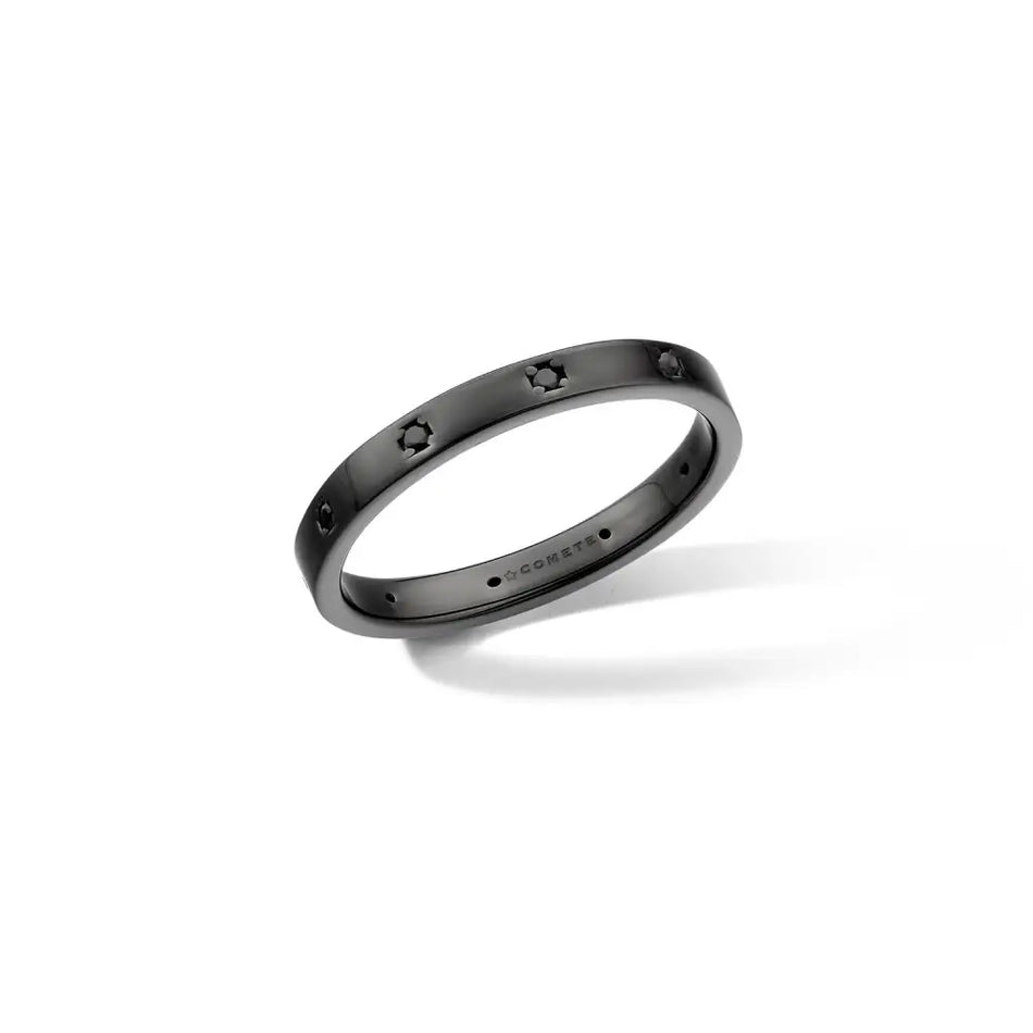 Anello Uomo argento, rutenio e zirconi COMETE UAN 131|bonini-gioielli