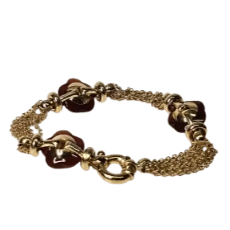 bracciale donna oro giallo 750/1000 e corniole UNOAERRE|bonini-gioielli