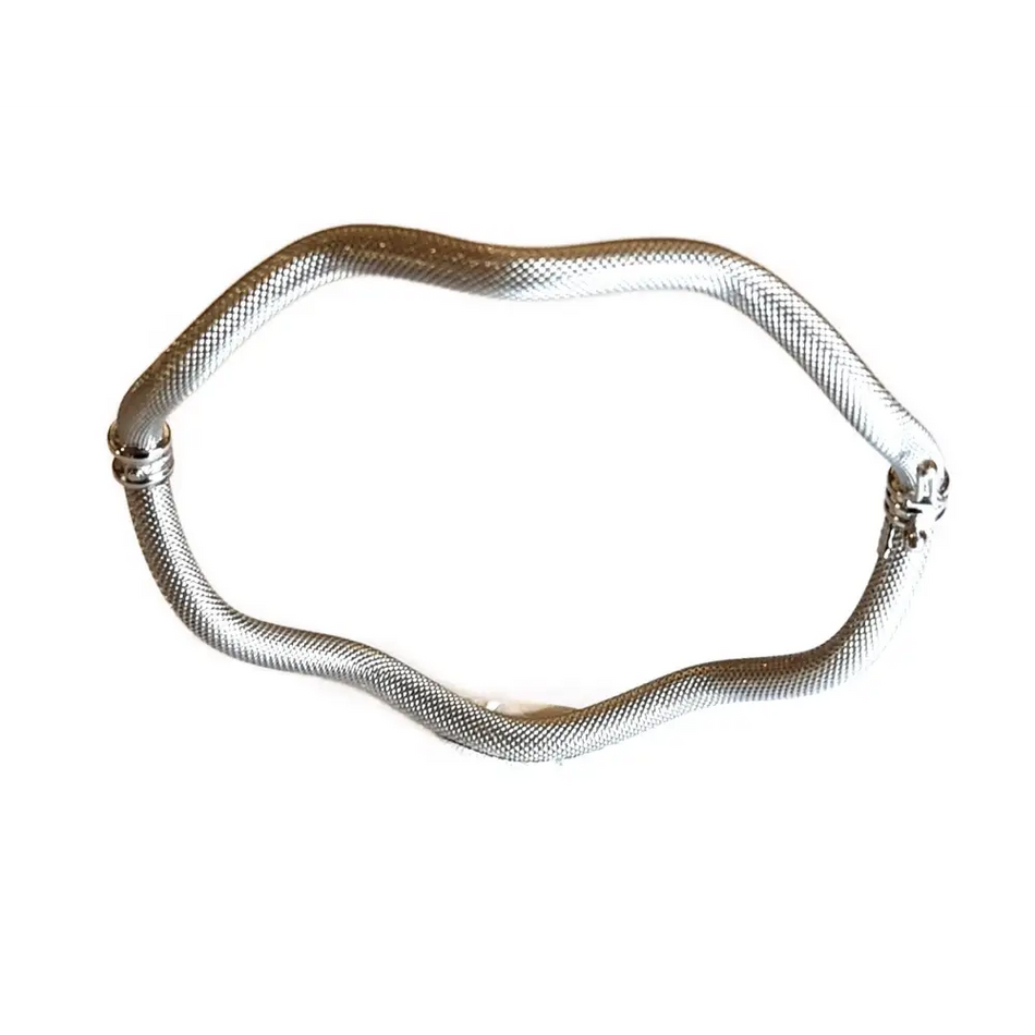 Bracciale UNOAERRE oro bianco a canna - Gioielleria Bonini