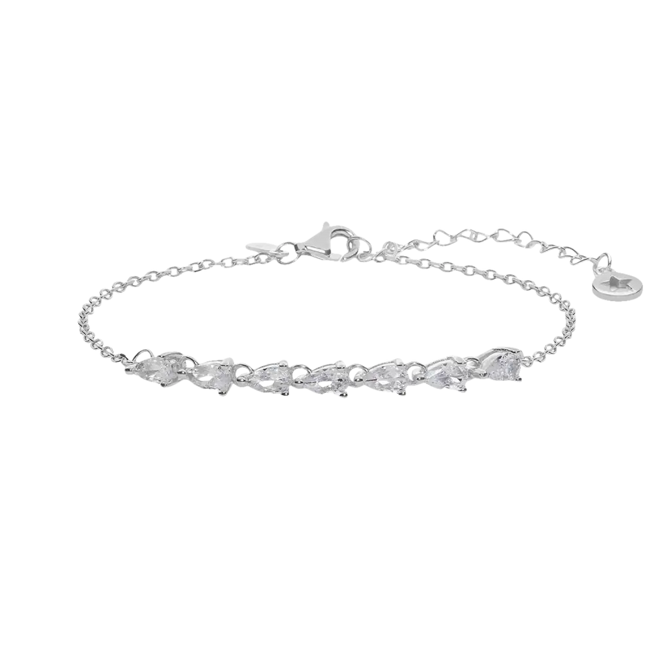 Bracciale Tennis Argento COMETE Goccie di Tennis BRA 232 con pietre a goccia e stella