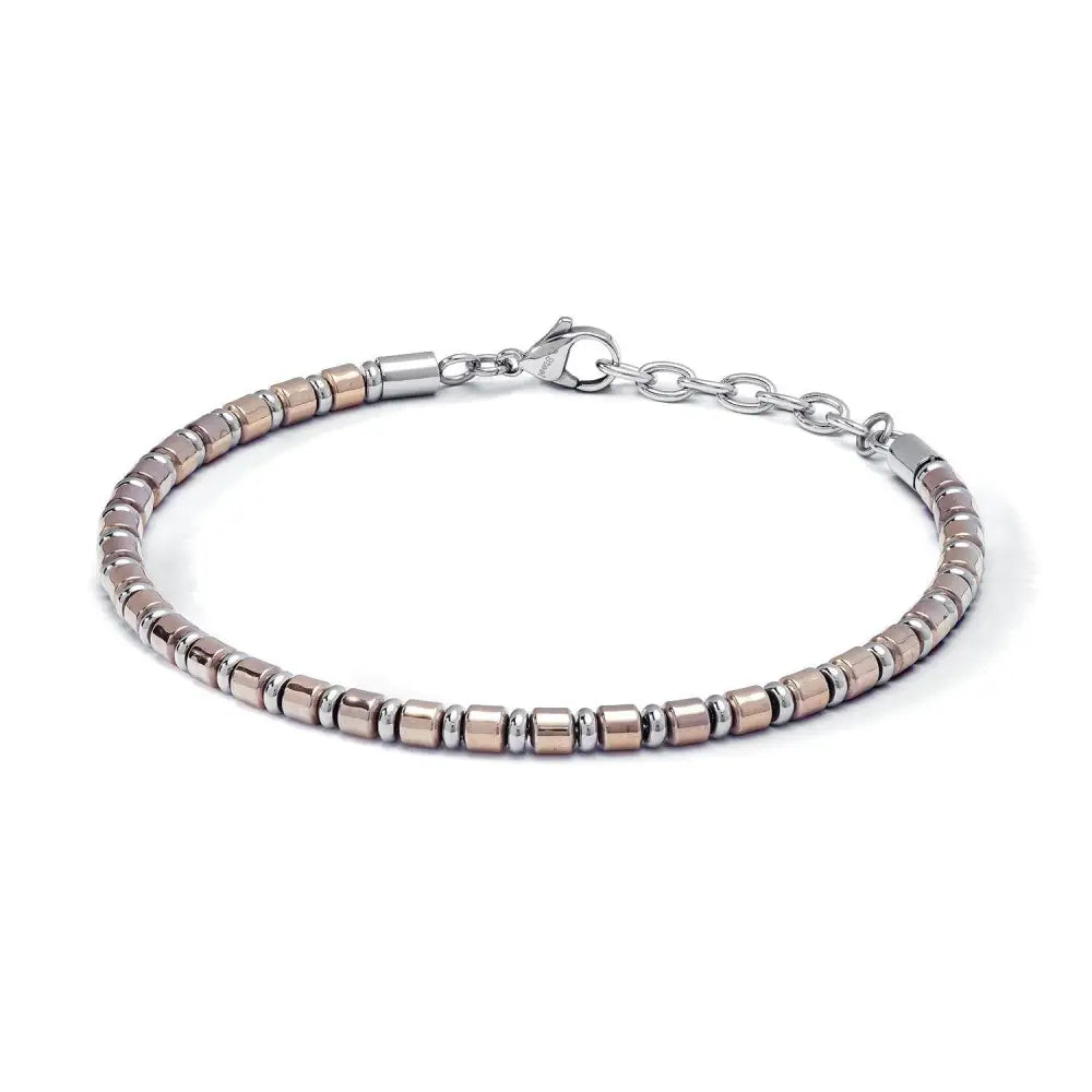 bracciale uomo comete acciaio, ematite con trattamento PVD rosé Mineral UBR 1147|bonini-gioielli