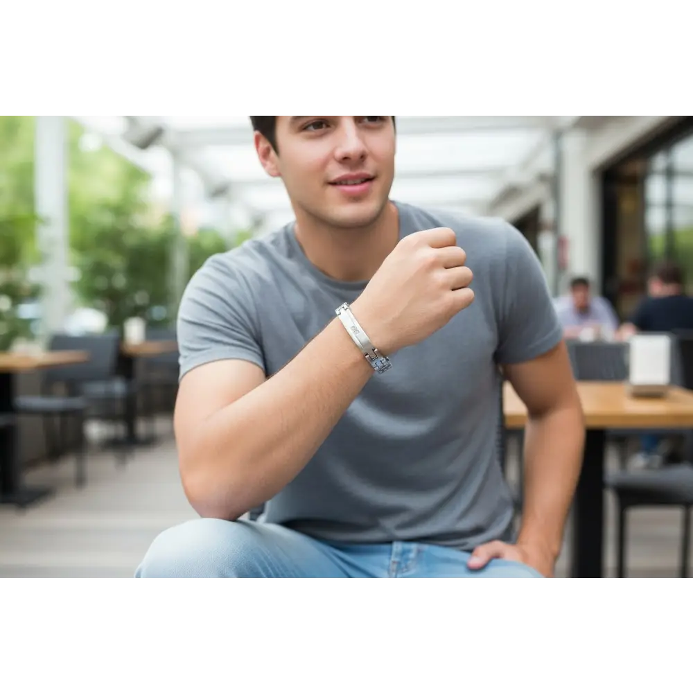 Bracciale Uomo COMETE Module con Diamanti|bonini-gioielli