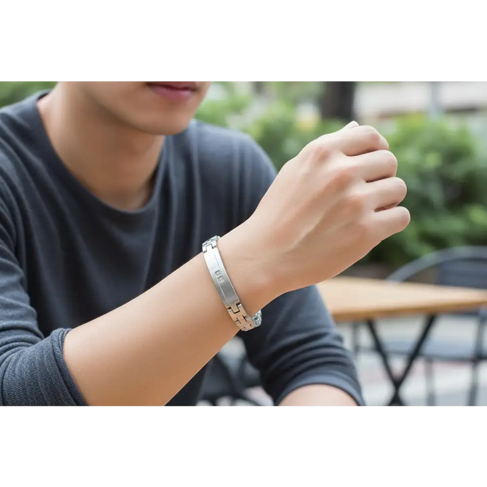 Bracciale Uomo COMETE Module con Diamanti|bonini-gioielli