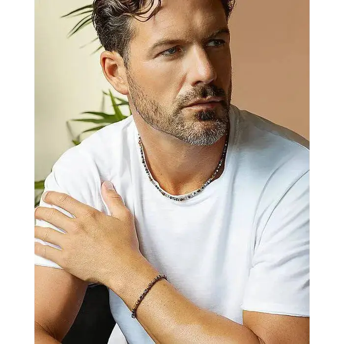 bracciale uomo comete occhio di tigre District UBR1104|bonini-gioielli