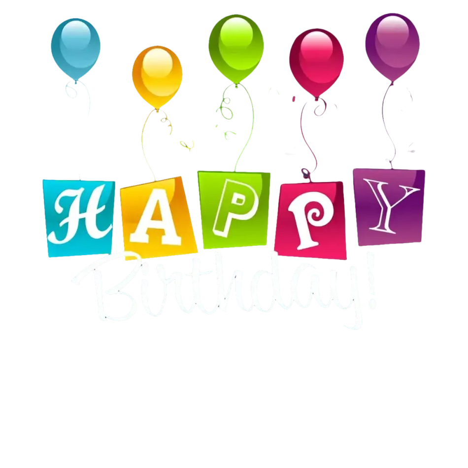Banner di compleanno colorato con palloncini e confetti per Carta Regalo Ogni Anno è un Libro