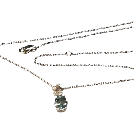 Collana acquamarina e diamanti Marea di Salvini con pendente in gemma blu
