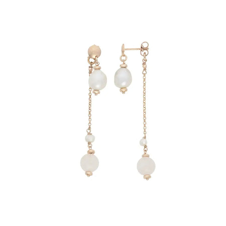 orecchini pendenti argento parure con collana lunga argento rosé Cromatica Estate GLA 280 COMETE|bonini-gioielli