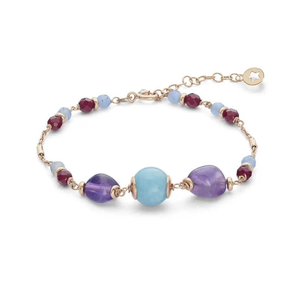 bracciale in parure con collana lunga argento rosé GLA 274|bonini-gioielli