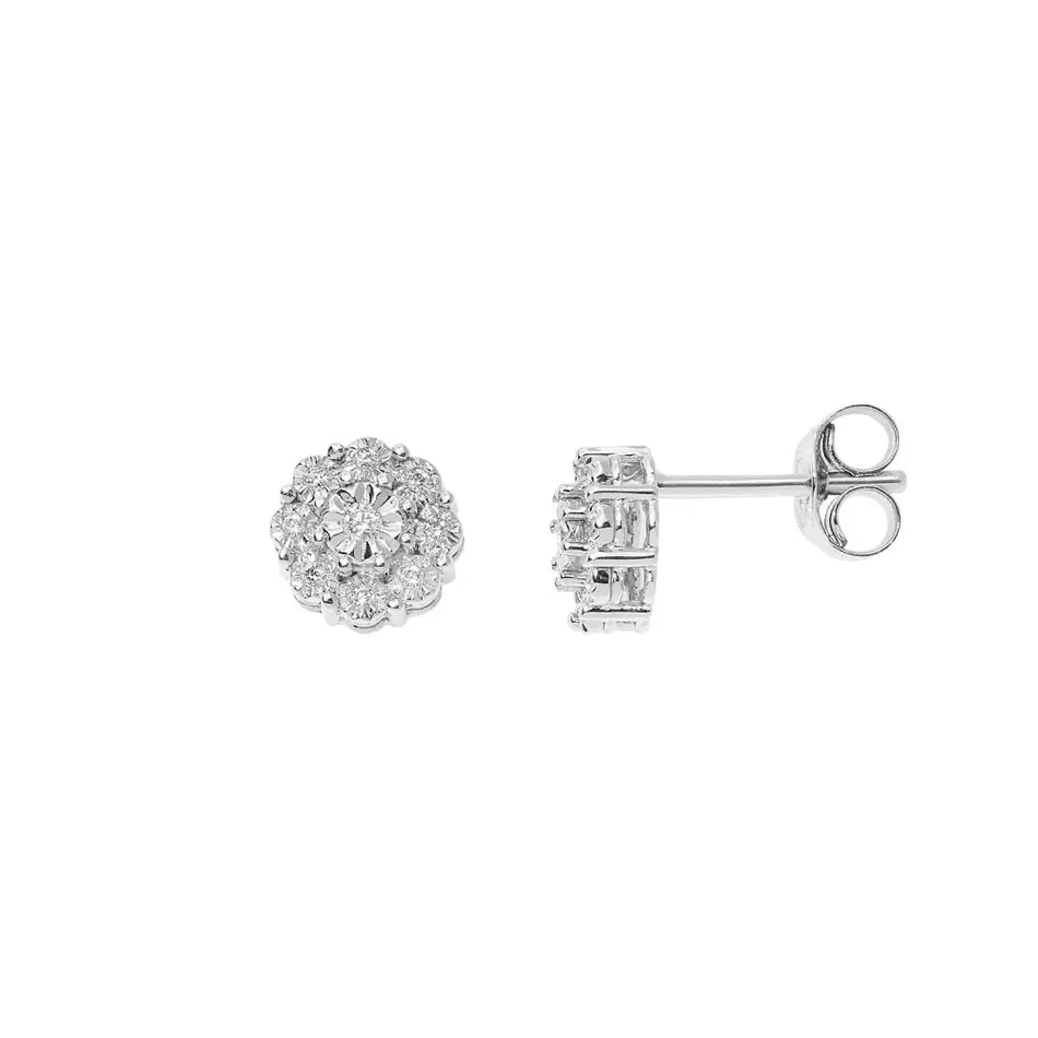 parure-orecchini-Collana oro bianco e diamanti ct 0,04 GLB 1624 COMETE