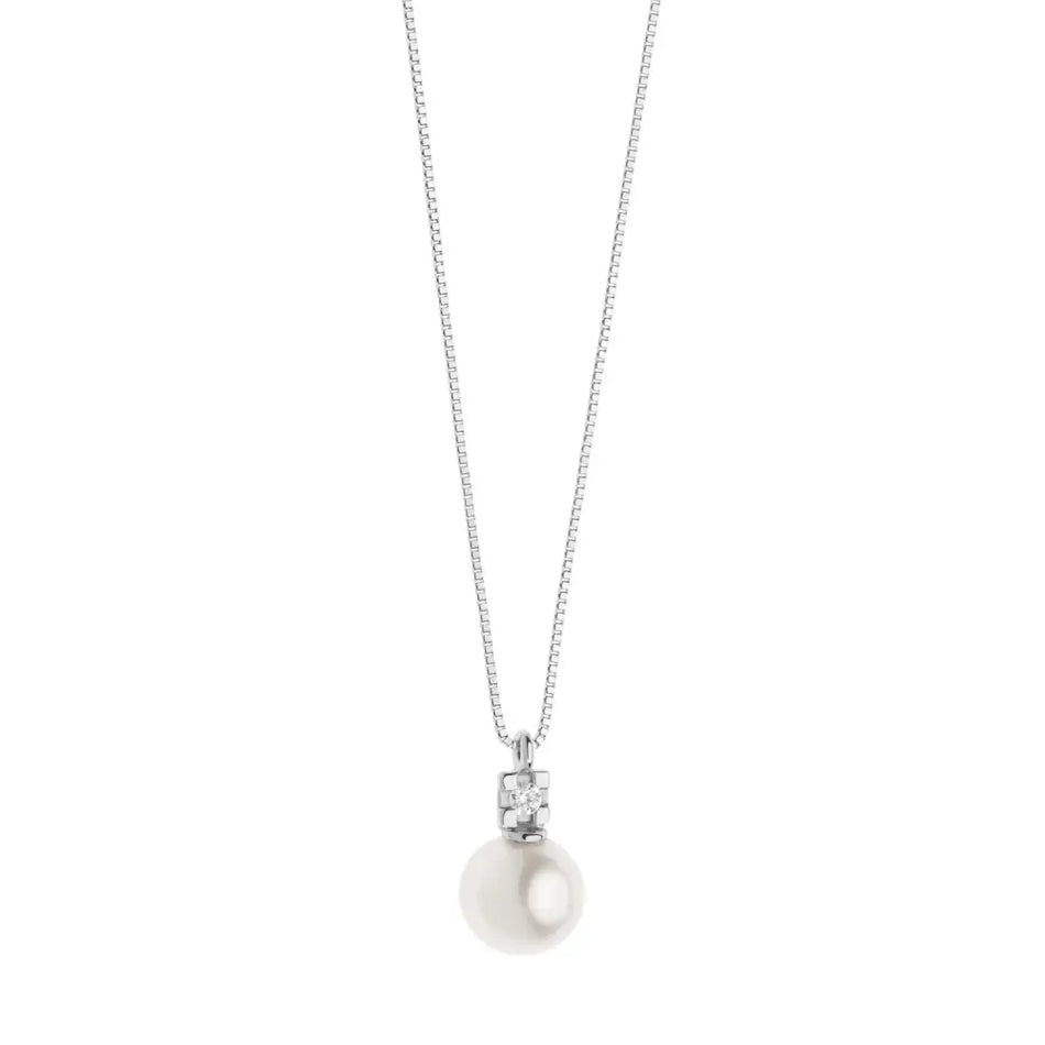 collana oro bianco e perla GLP 567 Storie di Perle COMETE|bonini-gioielli