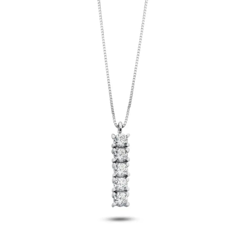 Collana oro bianco e zirconi AMBROSIA AGZ 400|bonini-gioielli