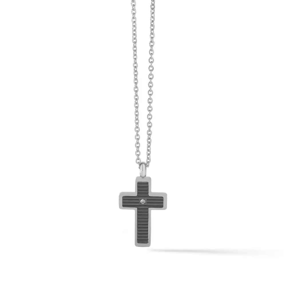 Collana uomo COMETE acciaio con croce UGL 635 - collana