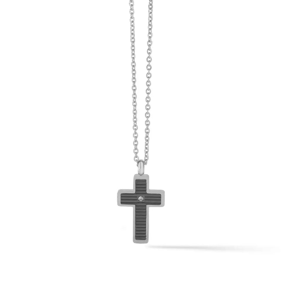 Collana uomo COMETE acciaio con croce UGL 635 - collana