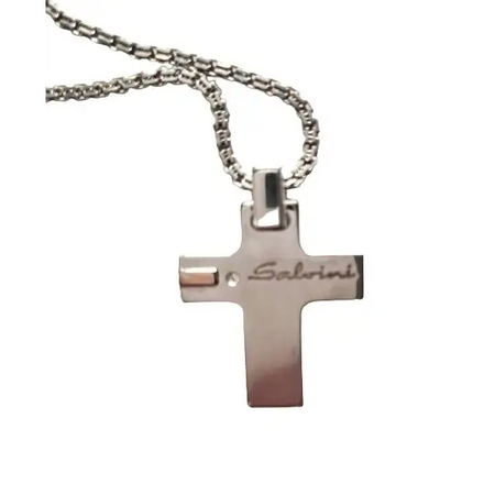Collana uomo SALVINI in argento con croce - Gioielleria Bonini