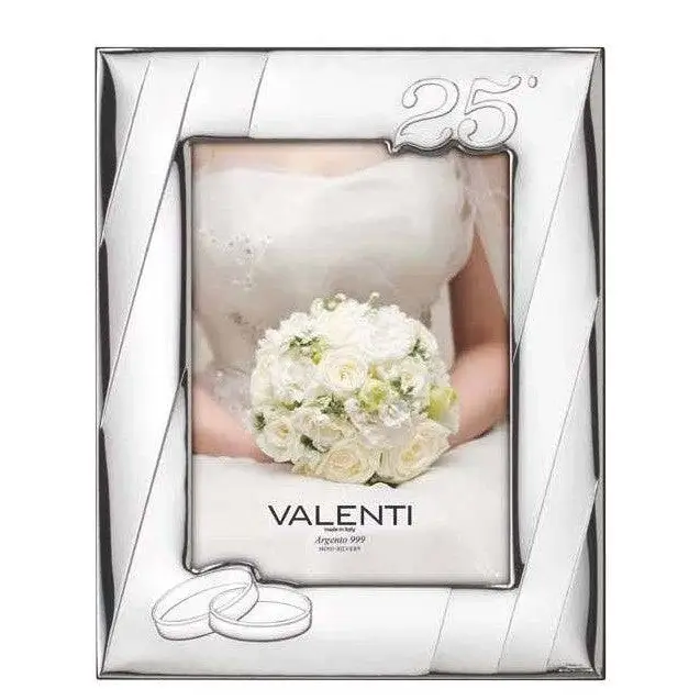 cornice anniversario 25° VALENTI 52087/4L 13x18 cm|bonini-gioielli