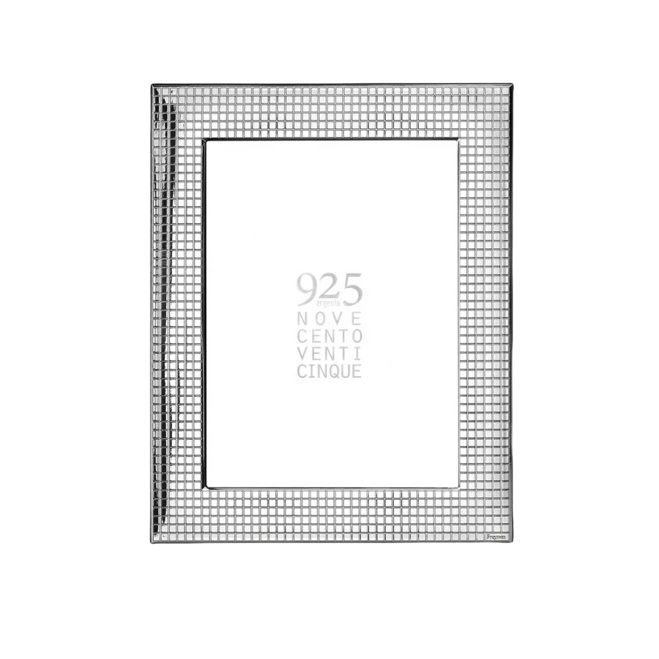 Cornice argento Mathis SQ9001/15 di SEQUENZE in mosaico argento scintillante