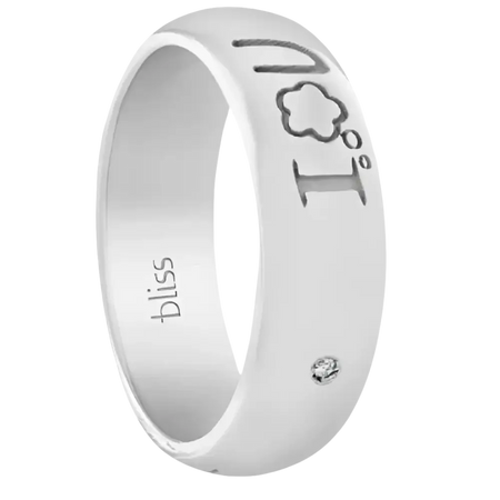 Anello in argento Fedina Ti Penso con incisione I cloud U