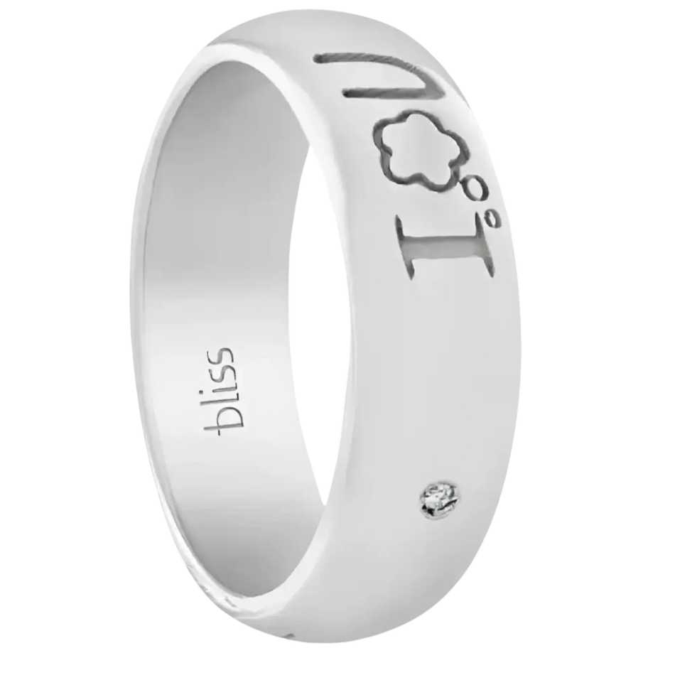 Anello in argento Fedina Ti Penso con incisione I cloud U