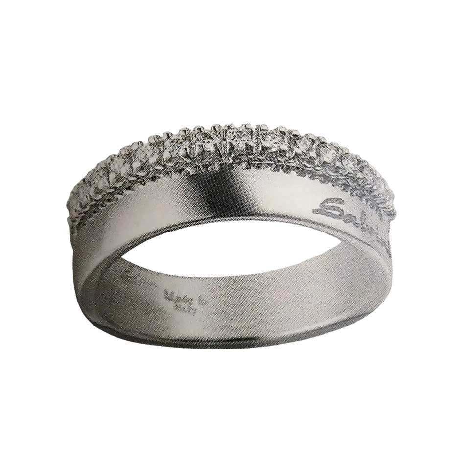 Anello in argento con band diamante di 0,23 ct collezione Emozioni Salvini