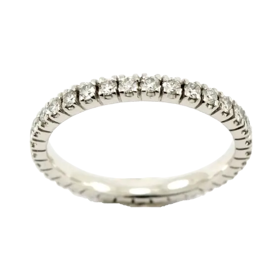 Anello Girodito Oro Bianco e Diamanti