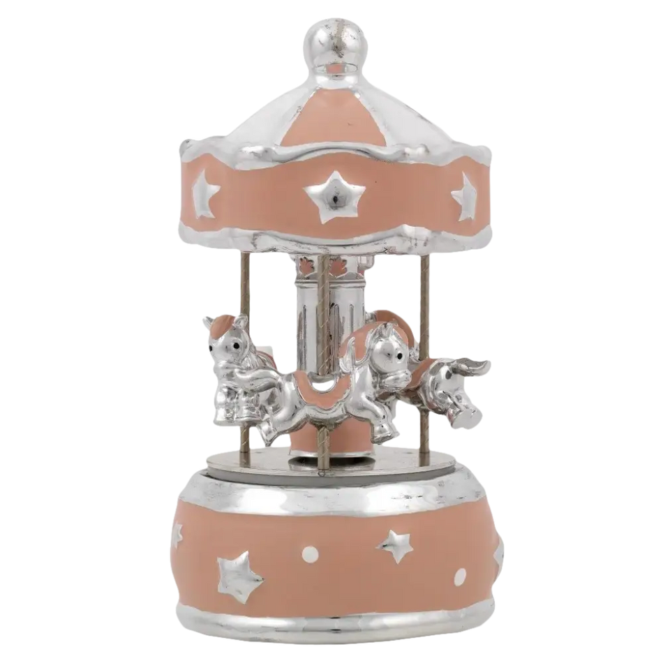 Giostrina cavallini carillon e luci BAGUTTA B 4172-02 R in rosa e argento
