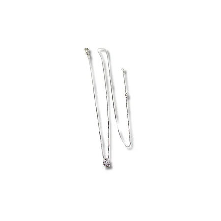 Girocollo punto luce oro bianco e diamante ct 0,22 VS F - Gioielleria Bonini