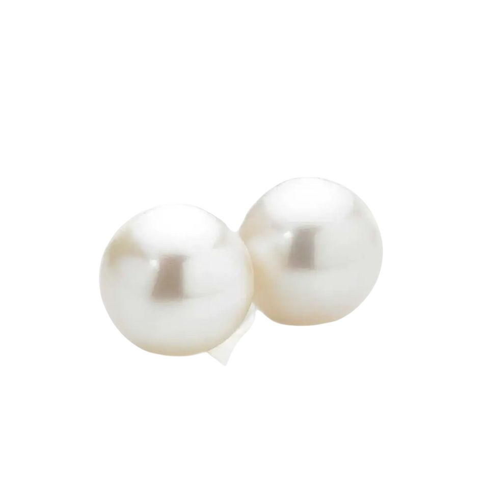 Due perle di perla Akoya bianche lucide e perfette per Orecchini Perle COMETE GIOIELLI