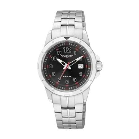 Orologio VAGARY Quartz acciaio con quadrante nero collezione Boy & Girl IE6-716-51