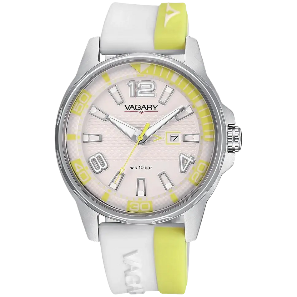 Orologio VAGARY Quartz collezione boy IH3-217-12 con dettagli gialli elegante