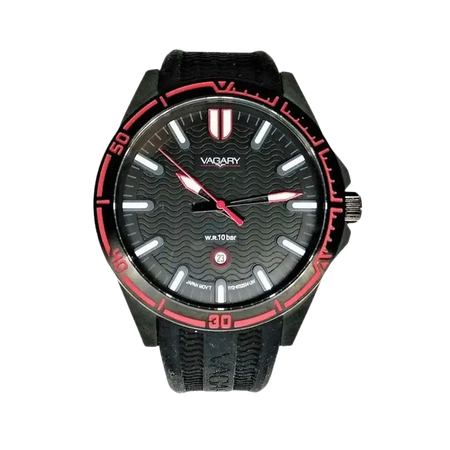 Orologio Vagary uomo Quartz solo tempo IB5-845-52 con quadrante nero e rosso