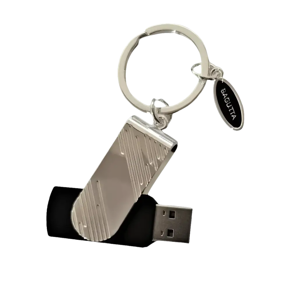Portachiavi uomo BAGUTTA argentato con chiave USB da 16GB in immagini di prodotto