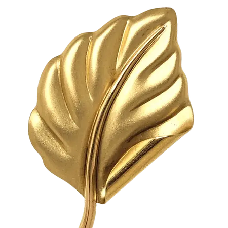 spilla oro giallo 750/1000 a forma di foglia UNOAERRE|bonini-gioielli