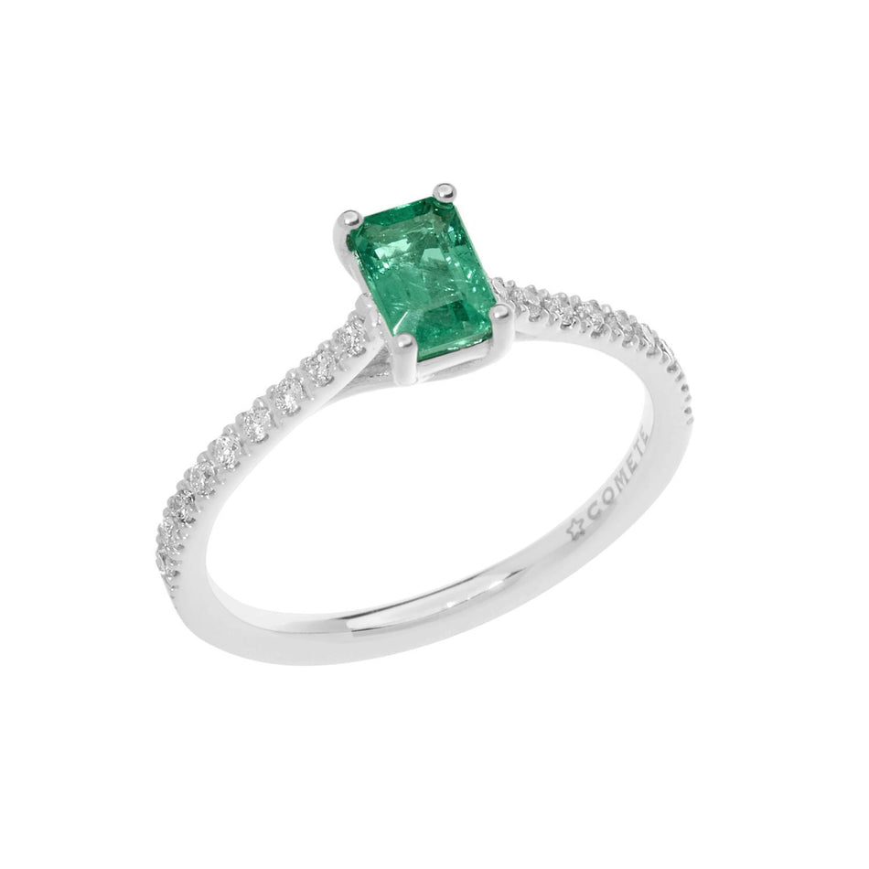 Anello con Smeraldo e diamanti  Duchessa COMETE|bonini-gioiell