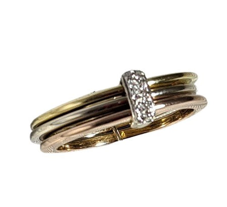 Anello fascia oro con diamanti ct 0,07 di Salvini|bonini-gioielli